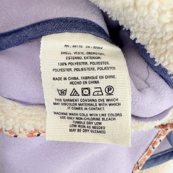 Anthropologie Piped Sherpa‎ Jacket Size XS Cream Cozy Warm Pockets Fall Winter - Picture 12 of 16